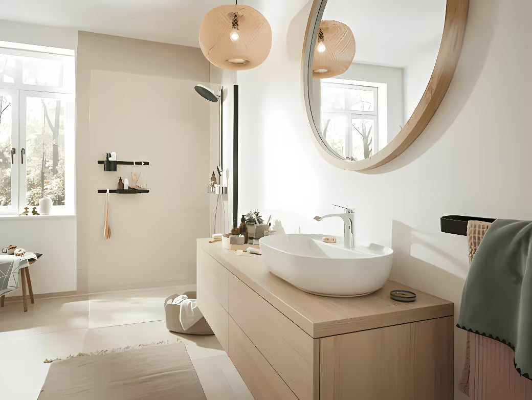 Široki kavelj za ručnike Hansgrohe wallstoris u mat crnoj boji pro modularni kupaonski sustav