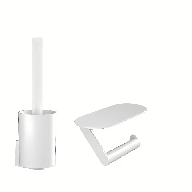 Hansgrohe wallstoris komplet dodatkov za WC školjka u mat bijeloj boji z držalom držačem toaletnog papira s polico i držačem četke