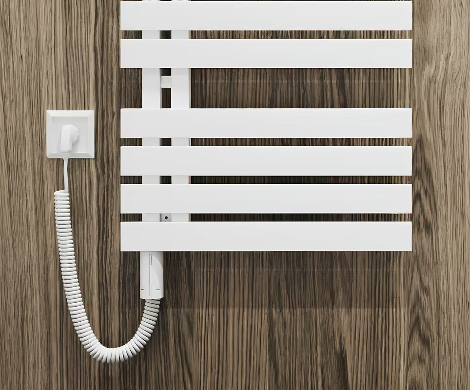 Bijela električna grelna palica Hopa Hot s dodirnim timerom i spiralnim kabelom za utičnicu.