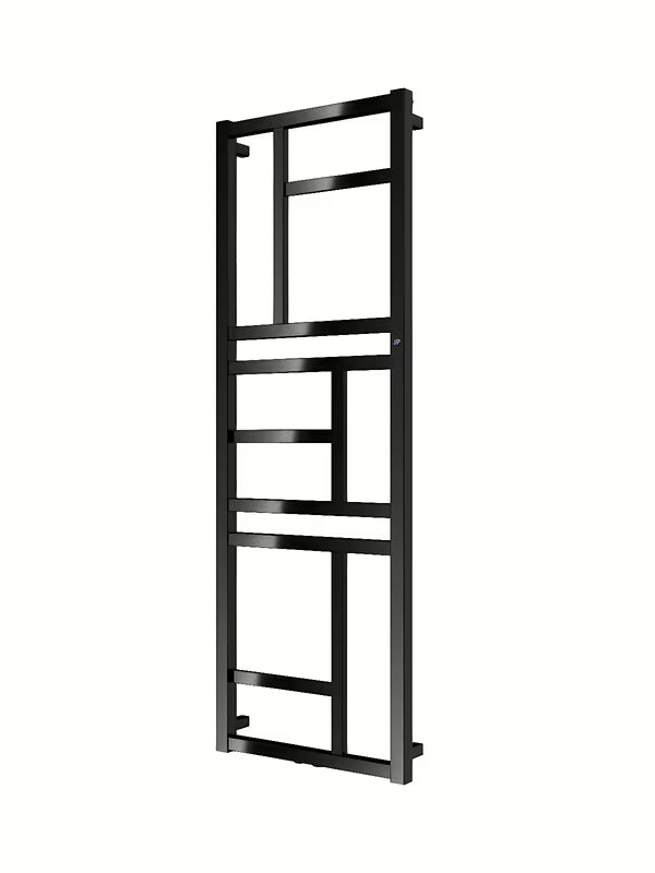 Kombiniran radiator Hopa Mondrian 50x144 cm v črni mat barvi