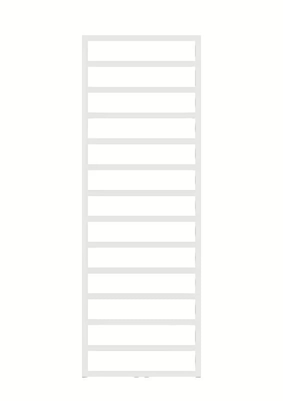 Kombiniran kupaonski radiator Hopa Perth 172x60 cm u sjajnoj bijeloj boji s rebrastim dizajnom.