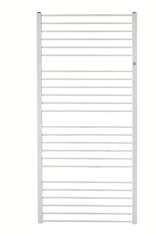 Kombiniran kopalniški radiator Hopa Piko 152,9x53 cm v beli sijaj barvi z rebrastim dizajnom.