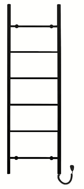 Električni sušilnik za brisače Hopa Primavera 160x50 cm u crnoj mat boji s okruglim profilima