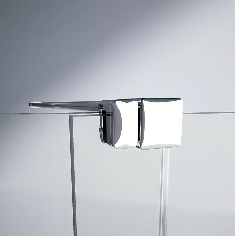 Tuš stena Walk-In Hüppe Xtensa pure 180 cm u sjajnom kromu s prozirnim staklom bez dekora.