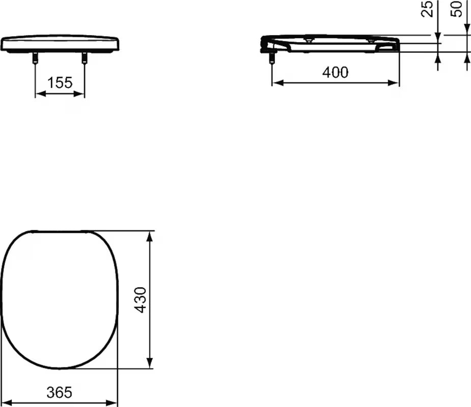 Bijela WC deska Ideal Standard Connect od duroplasta