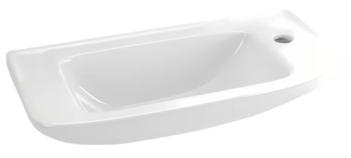 Bijeli umivalnik Ideal Standard Eurovit 50 x 23,5 cm s bočnim otvorom pro za slavinu desno.