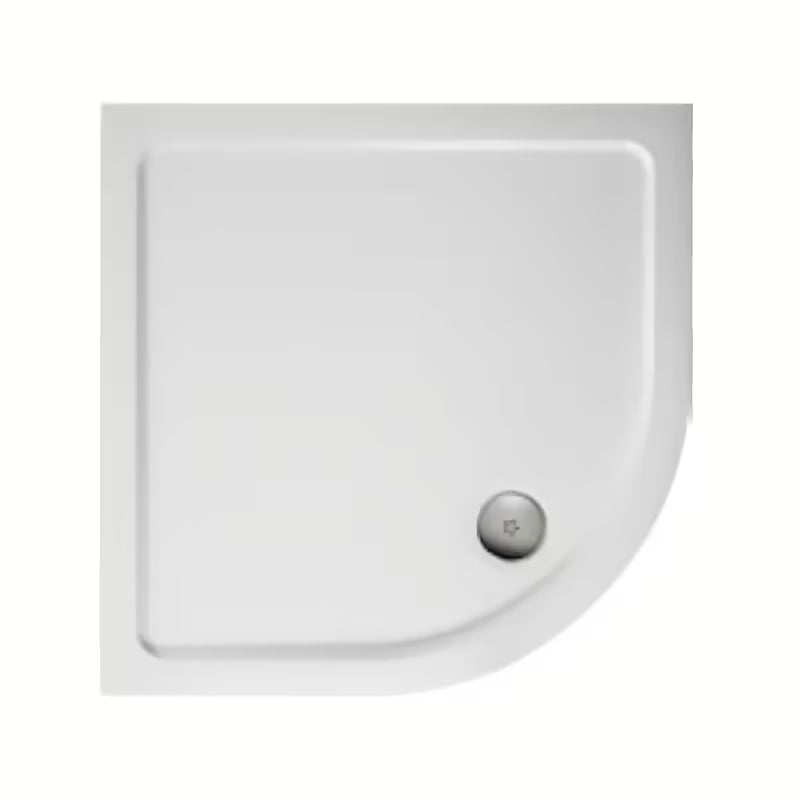 Bela polkrožna tuš kad Ideal Standard iz litega marmorja 91x91 cm