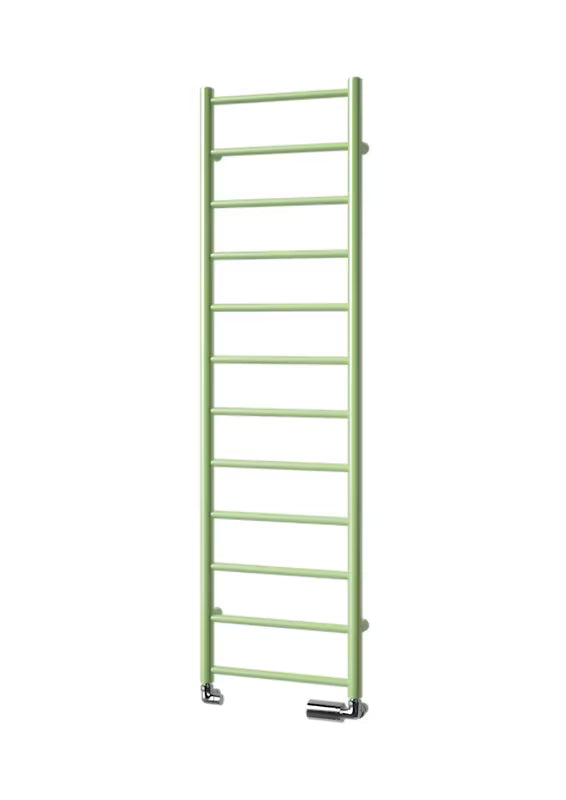 Bel kombiniran radiator Isan Aura 114x30 cm za kopalnico, pro za ogrevanje in sušenje brisač.