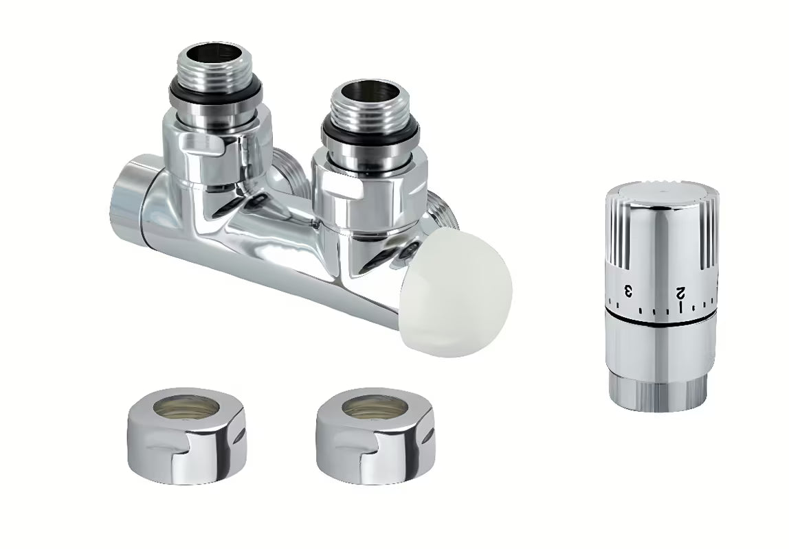 Isan Chrome termostatski set kotni sredinski, krom, desna izvedba
