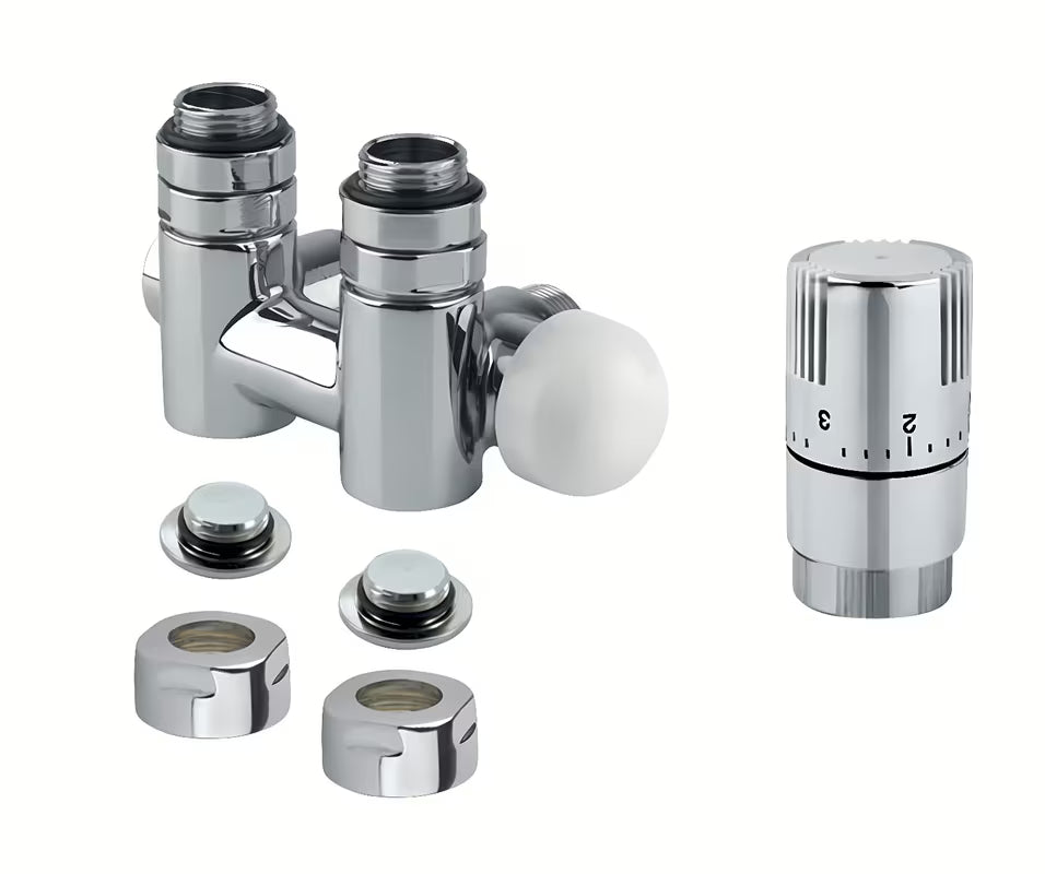 Termostatski set Isan Chrome kotni sredinski, v kromu, desna izvedba