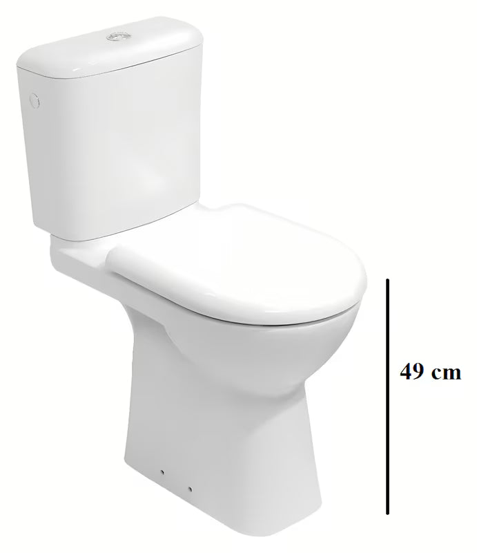 Bel WC monoblok Jika Deep z DualFlush splakovanjem in spodnjim odtokom