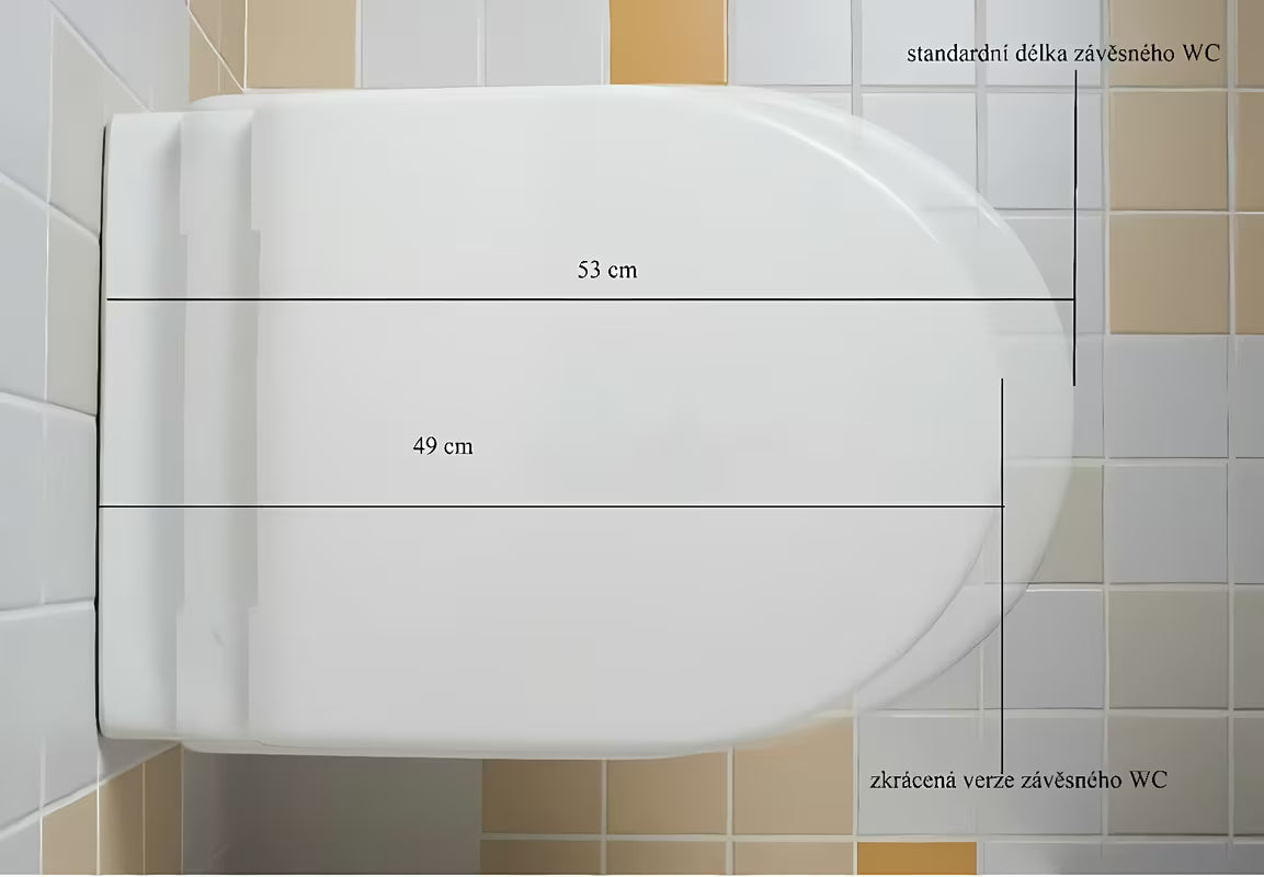 Viseča WC Školjka Jika Lyra Plus od bijele keramike sa štedljivim DualFlush ispiranjem i stražnjim odvodom.