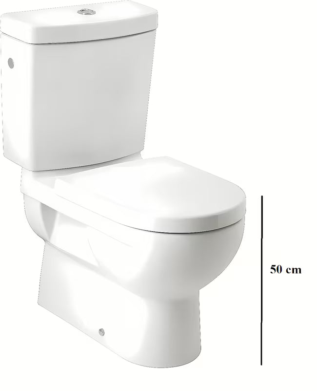 Bijeli WC monoblok Jika Mio s VARIO odvodom i štedljivim ispiranjem 3/6 l