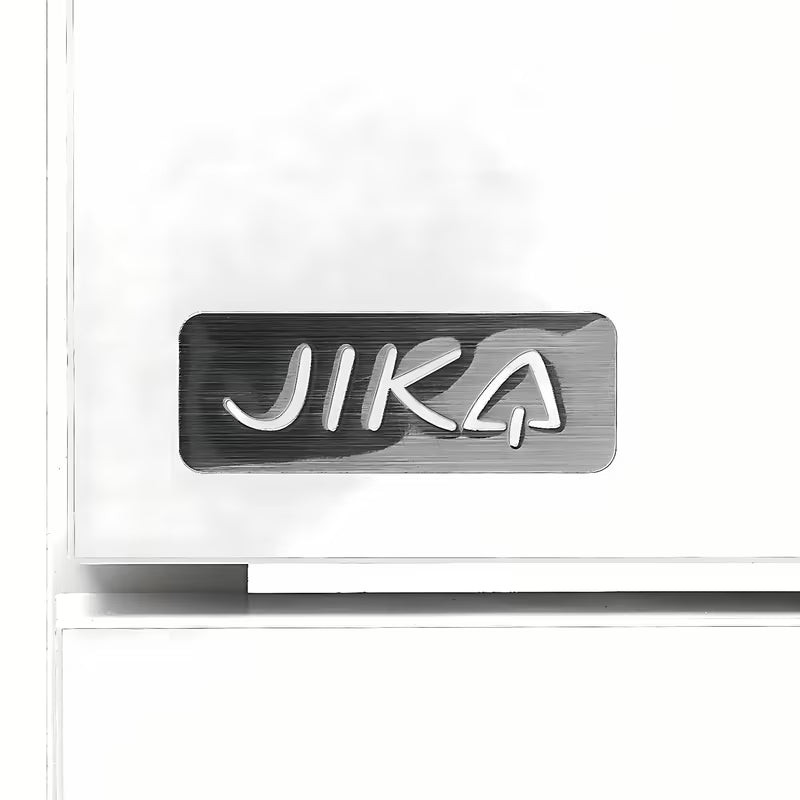 Bela omarica viseča s keramičnim umivalnikom Jika Plan s predali s polnim izvlekom