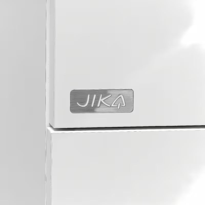 Viseča bijeli ormarić s keramičkim umivaonikom Jika Plan s ladicama i punim izvlačenjem