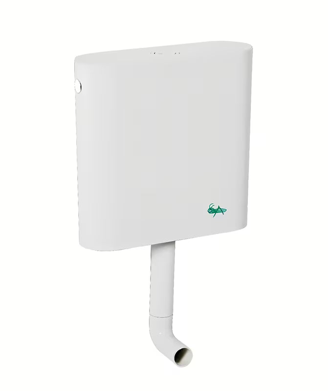 Bijeli vodokotlić za WC Jika od debelostijene plastike s motivom skakavca