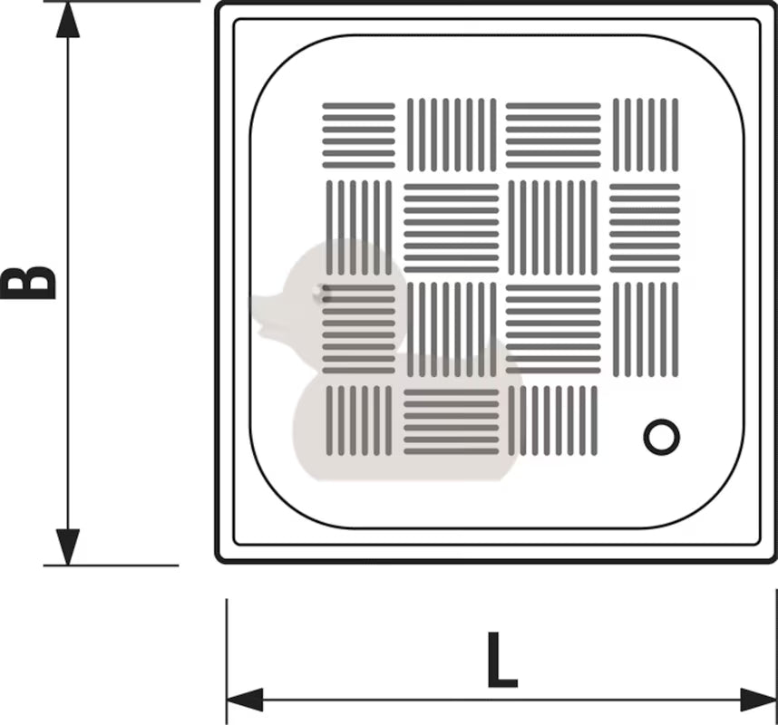 Bijela kvadratna tuš kad Jika Sofia 70x70 cm od emajliranog čelika