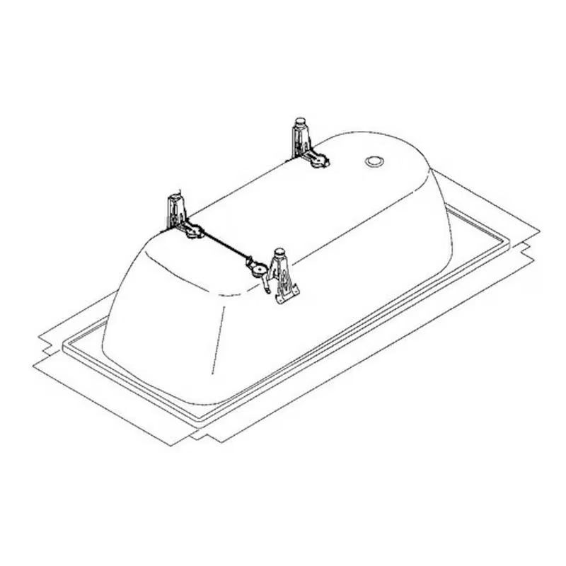 Univerzalne po višini nastavljive nogice pod kad Kaldewei Installation pro za stabilno namestitev kadi.