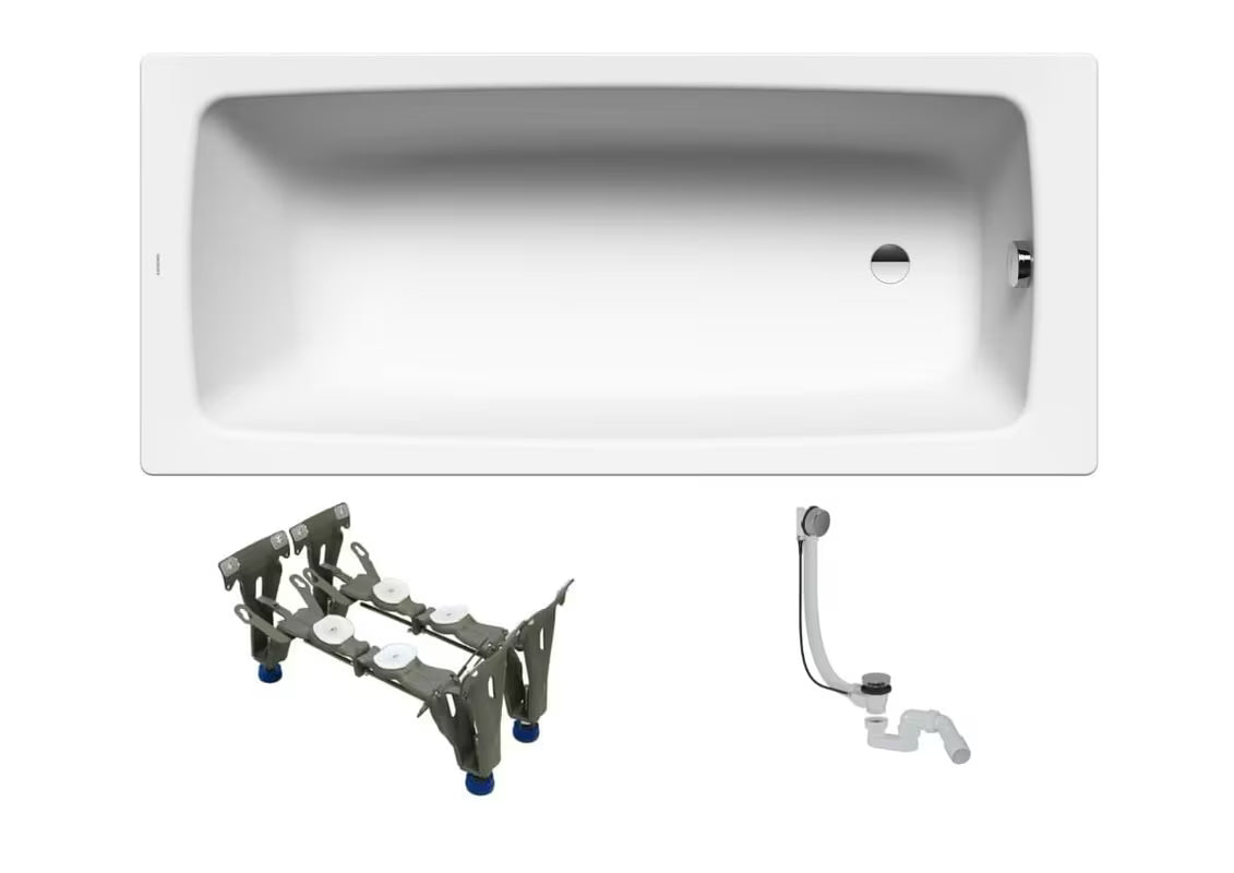 Pravokotna kad Kaldewei Cayono iz emajliranega jekla 180x80 cm v izvedbi pro za levo in desno orientacijo.