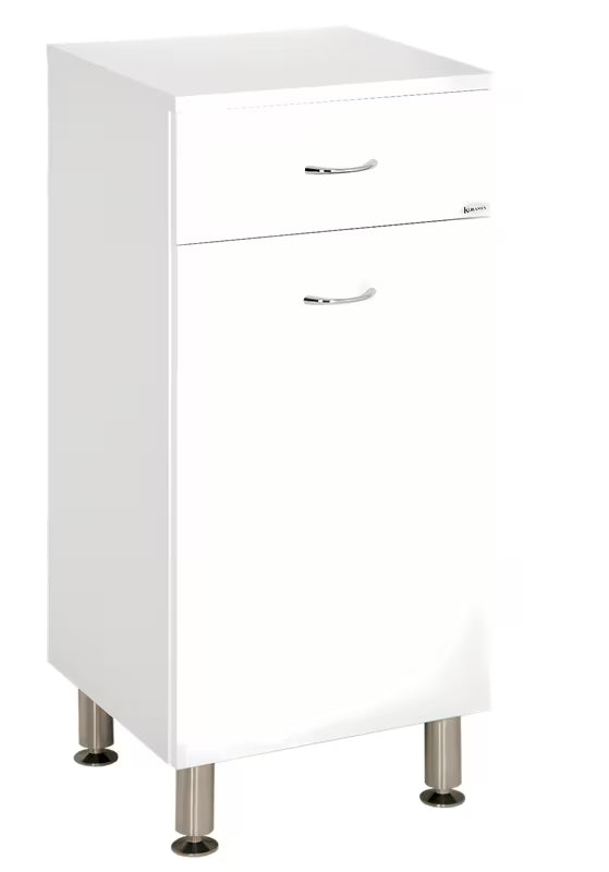 Bijela kopalniška omarica Keramia Pro s uklonjivom žičanom košarom za rublje