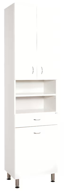 Keramia Pro bijela kopalniška omarica visokog sjaja s uklonjivom košarom za rublje