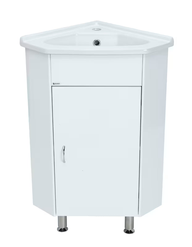 Kotna omarica z umivalnikom Keramia Pro u sjajno bijeloj izvedbi
