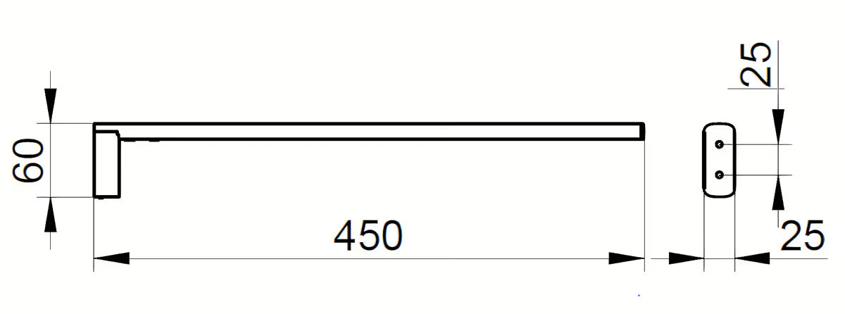 Kromiran enoročni držalo za brisače Keuco Edition 400
