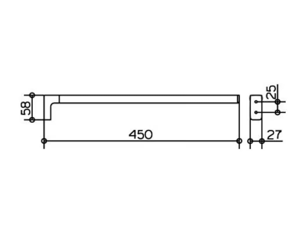 Kromirani stenski držalo za brisače Keuco Moll elegantnog dizajna za kupaonicu.