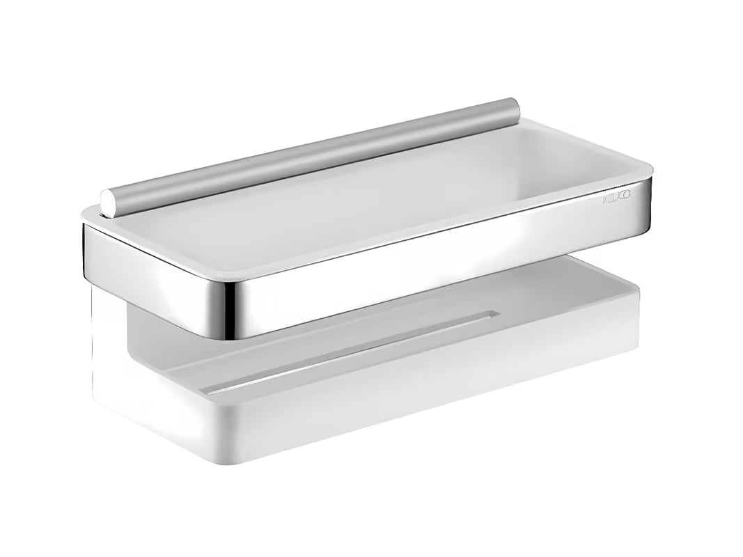 Kromirana stenska polica Keuco Moll s integriranim brisačem za kupaonicu