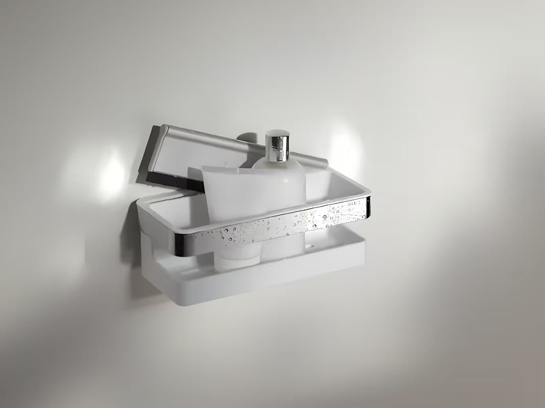 Kromirana stenska polica Keuco Moll s integriranim brisačem za kupaonicu