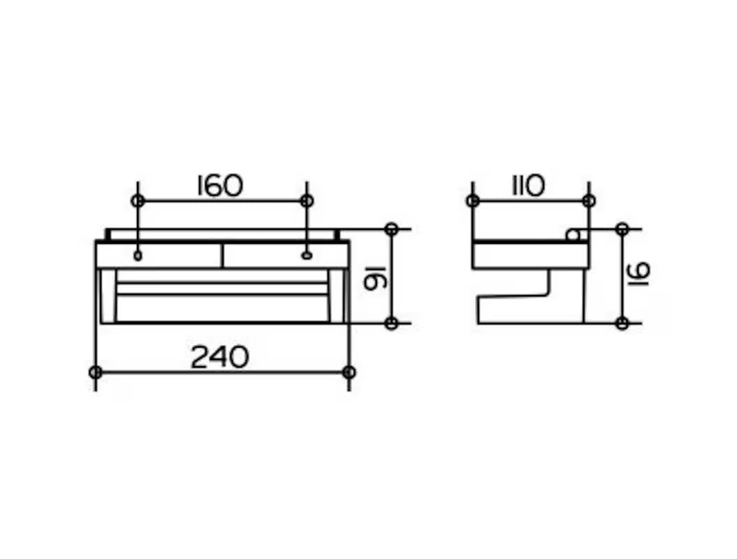 Kromirana stenska polica Keuco Moll s integriranim brisačem za kupaonicu