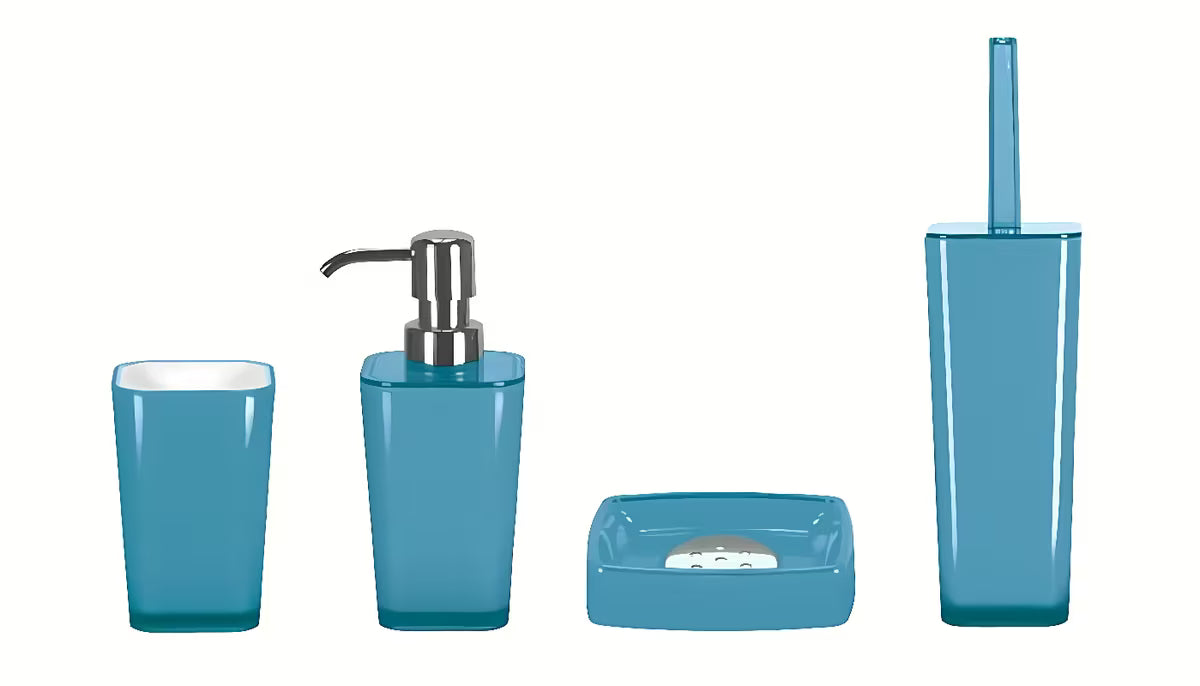 Tirkizni dozirnik za milo Kleine Wolke Easy kao dodatak boje u kupaonici