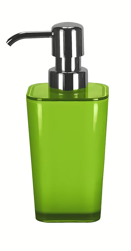 Zeleni dozirnik za milo Kleine Wolke Easy kao dodatak boje u kupaonici.