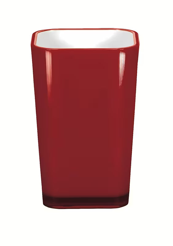 Crveni držalo za ščetke Kleine Wolke Easy kao dodatak boje u kupaonici.