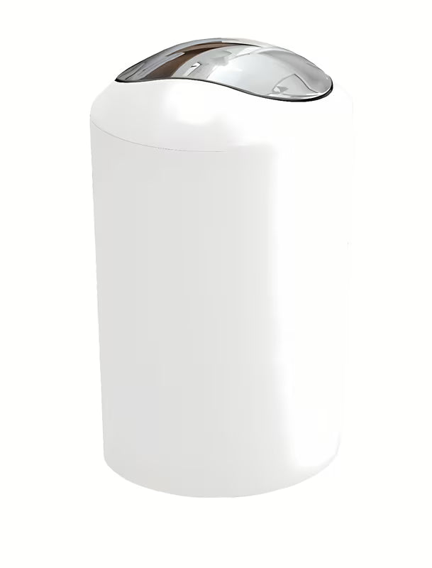 Bijeli koš za smeti Kleine Wolke Glossy s preklopnim poklopcem