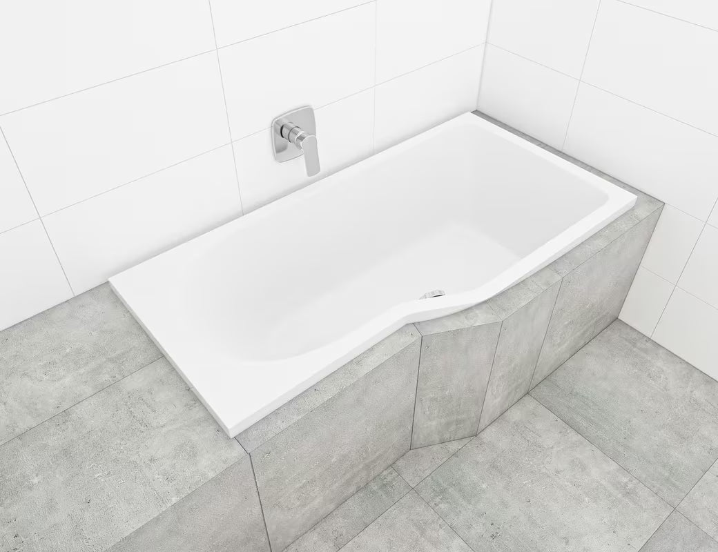 Laguna Beáta Plus asimetrična kotna kad desna 160x80 cm iz litega akrilata PMMA s sijajno površino
