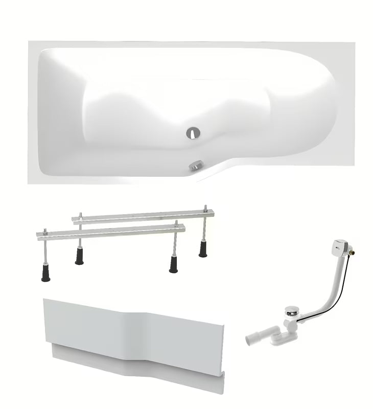 Lijeva asimetrična akrilna kada Laguna Beáta Plus 160 x 80 cm