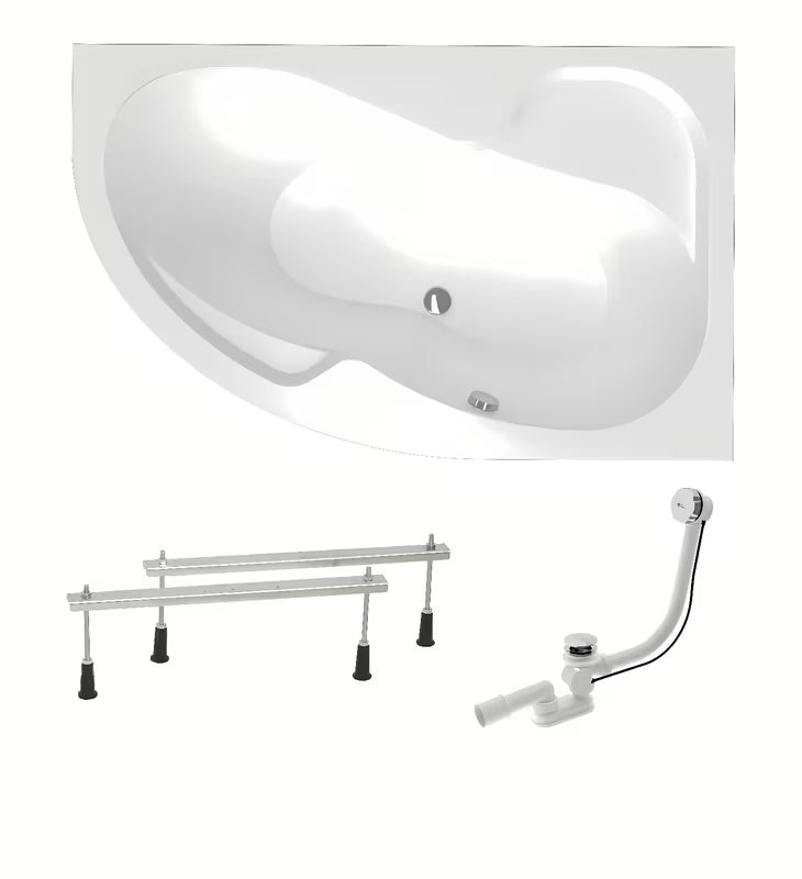 Desna asimetrična akrilna kada Laguna Fortuna Plus 160 x 100 cm