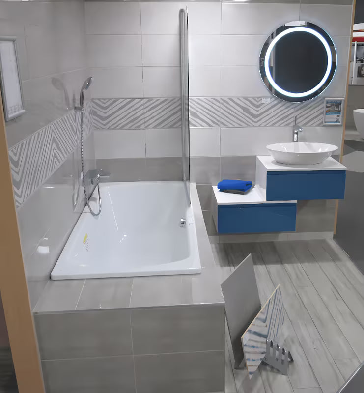 Pravokotna kad Laufen Bolsena 180x80 cm od emajliranog čelika sa zvučnom izolacijom i nogama