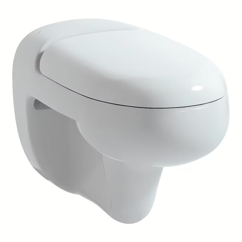 Bijeli dječji viseča WC školjka Laufen Florakids od kvalitetne sanitarne keramike s dubokim ispiranjem.