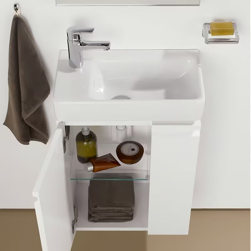Bel keramični umivalnik Laufen Pro S 48x28 cm z odprtino pro za armaturo na levi strani