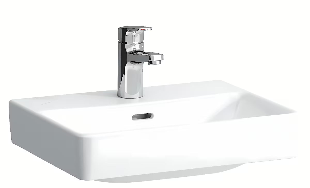 Bel keramični umivalnik Laufen Pro S 45 x 34 cm z odprtino pro za armaturo na sredini