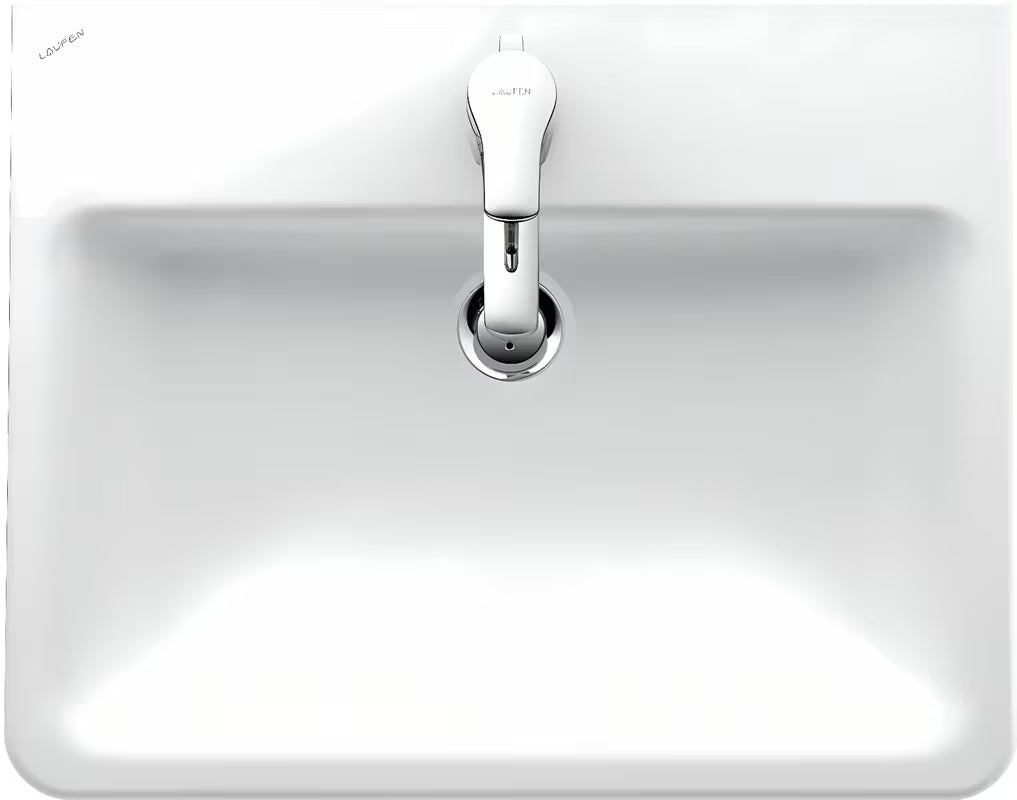 Vgradno keramični umivalnik Laufen Pro S 56x44 cm v beli barvi z odprtino pro za armaturo na sredini