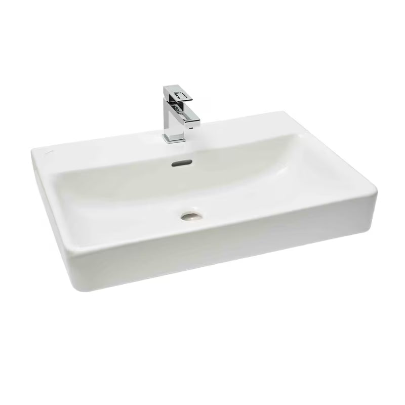 Viseče keramički umivaonik Laufen Pro S bijeli s otvorom pro za slavinu u sredini, 65x46,5 cm.