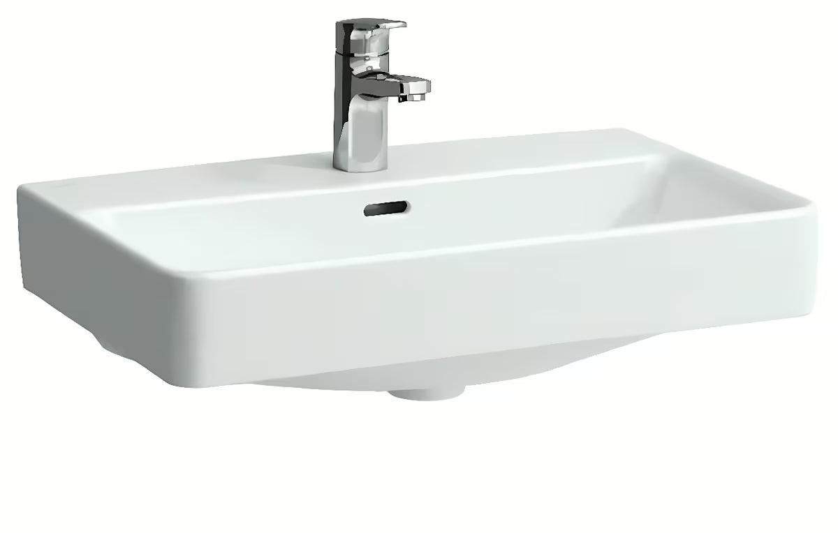 Viseči umivalnik Laufen Pro S 60x38 cm u bijeloj izvedbi s preljevom i otvorom pro slavinu u sredini