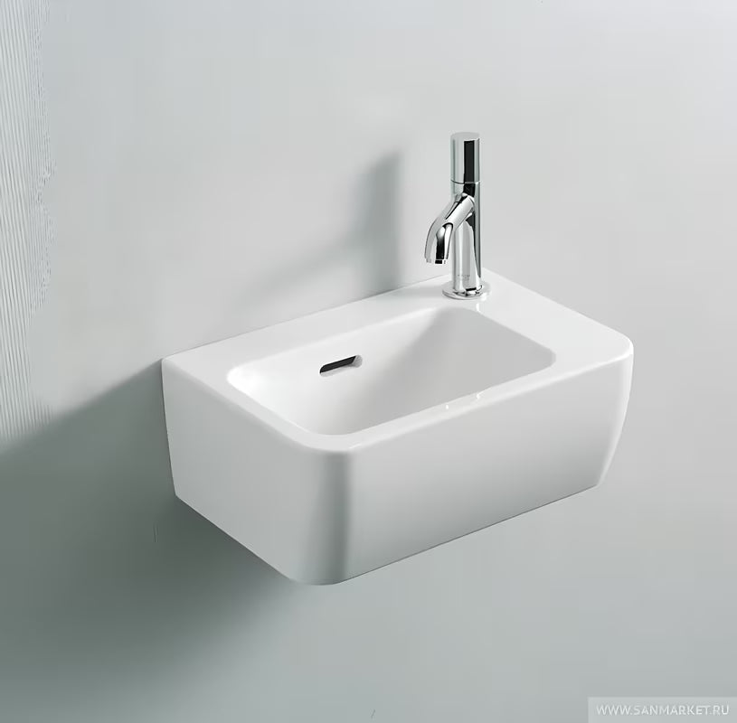 Bijeli keramički umivalnik Laufen Pro S 45 x 34 cm s otvorom pro za slavinu u sredini