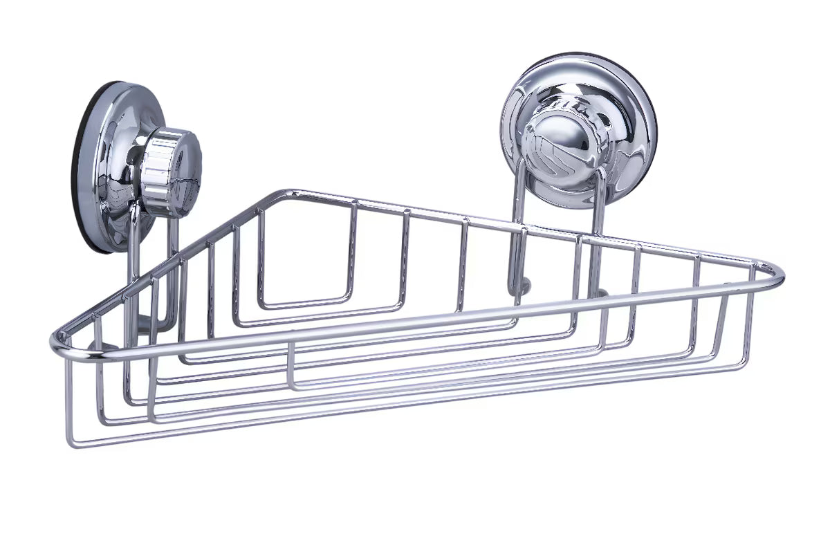 Multi Ecoloc kotna polica s vakuumskom čašicom u izvedbi chrome pro za ugradnju bez bušenja