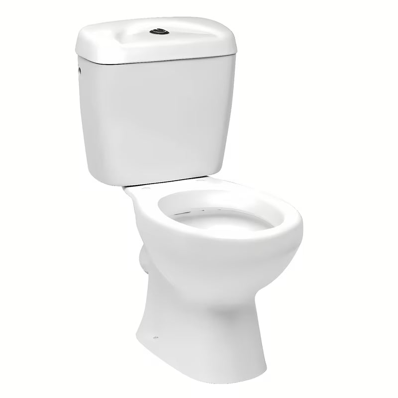 Beli WC monoblok Multi Eur v klasičnem slogu z zadnjim odtokom in mehanizmom DualFlush