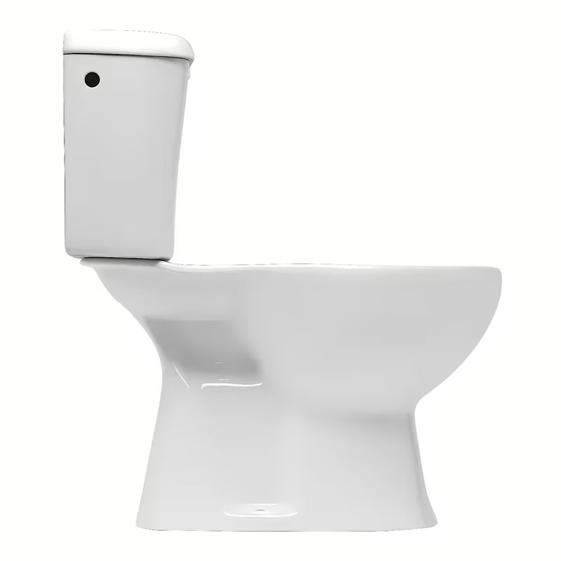 Bel WC monoblok Multi Eur s spodnjim odtokom v tla in kotličkom, vključno z ventili