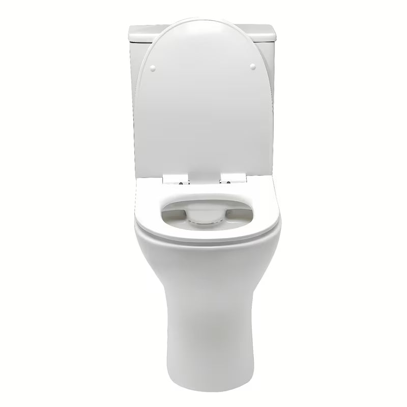 Multi Eur WC monoblok Rimless u bijeloj boji s potpuno obloženim donjim dijelom i slim sjedalom mehko Zapiranje Soft Close.